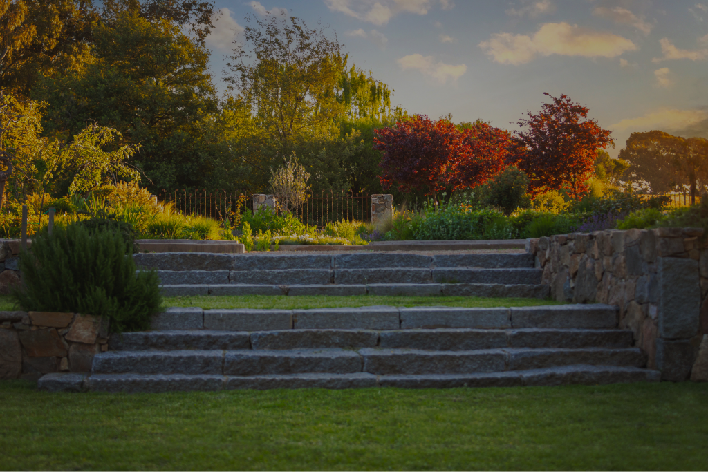 Natural stone outdoor space